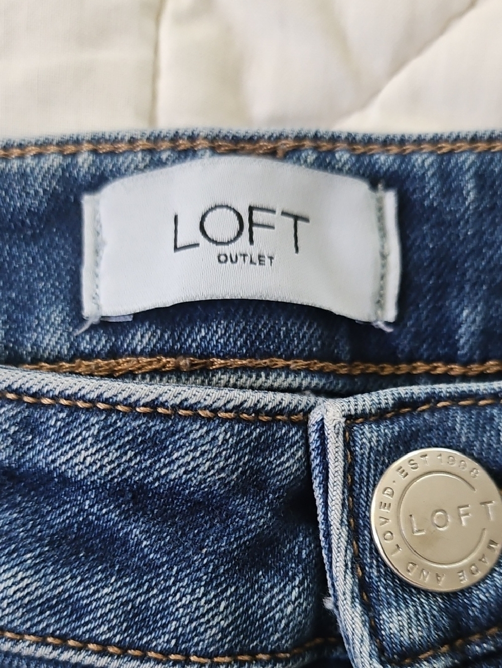LOFT - Curvy Straight Split Ankle Jeans- Size 6 - Picture 6 of 8